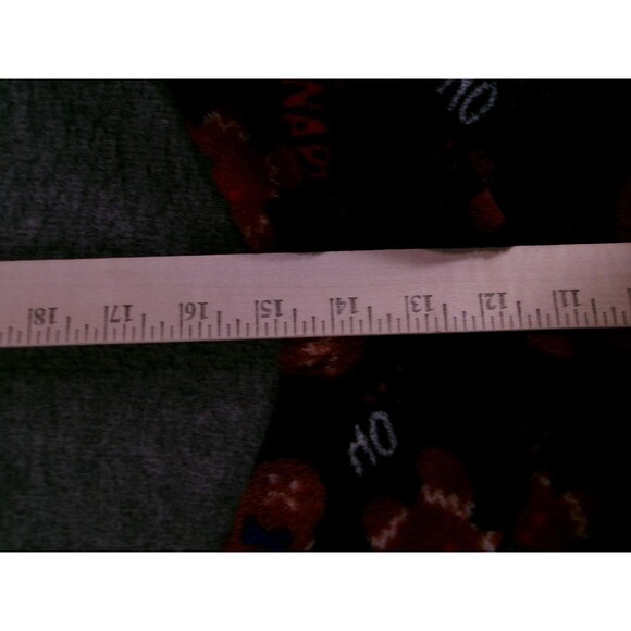 Joe Boxer Pajama Pants Womens XL Black Gingerbread Holiday Print Fleece Cozy - Picture 5 of 11